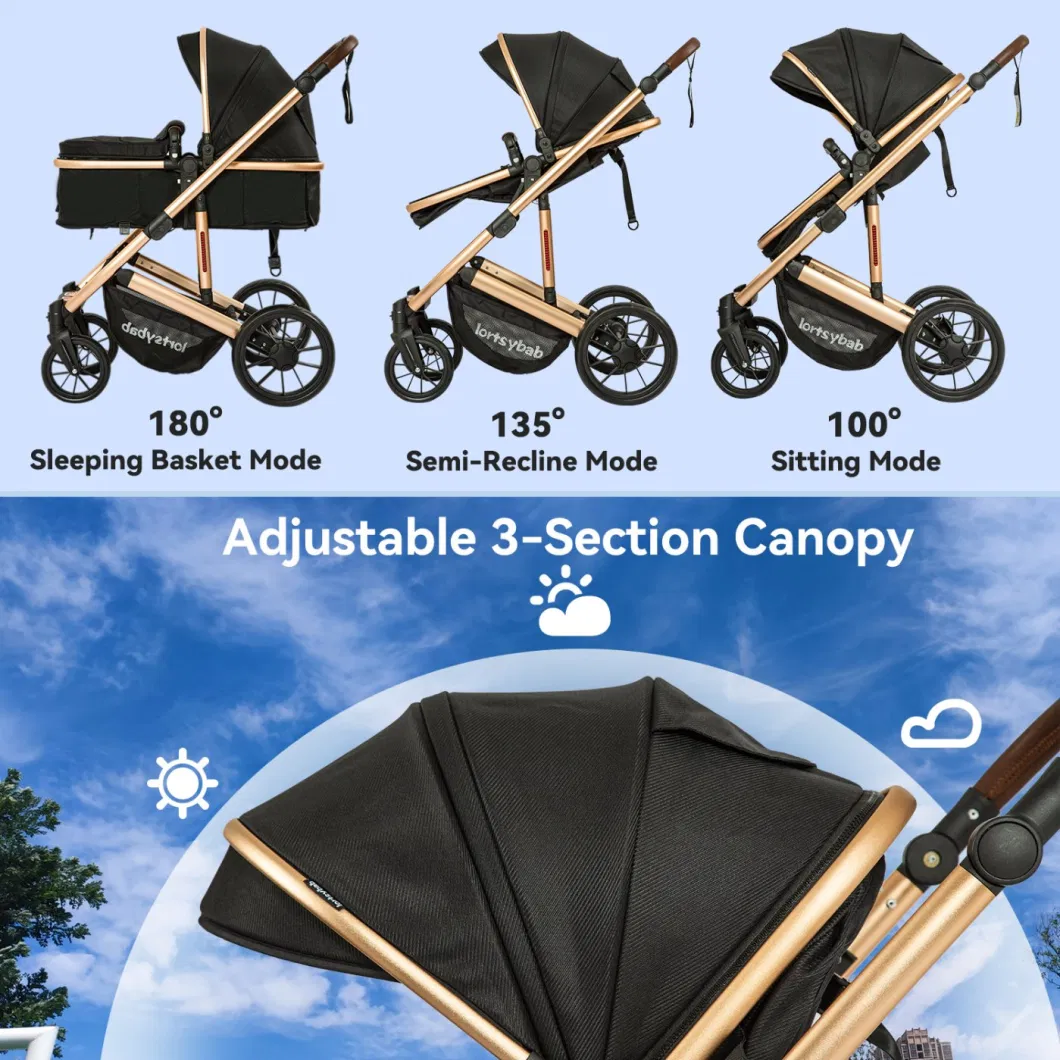 Baby Stroller Travel System 3 in 1 with Car Seat